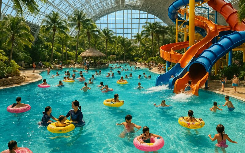 定山渓ビューホテルの屋内プール「ラグーン」